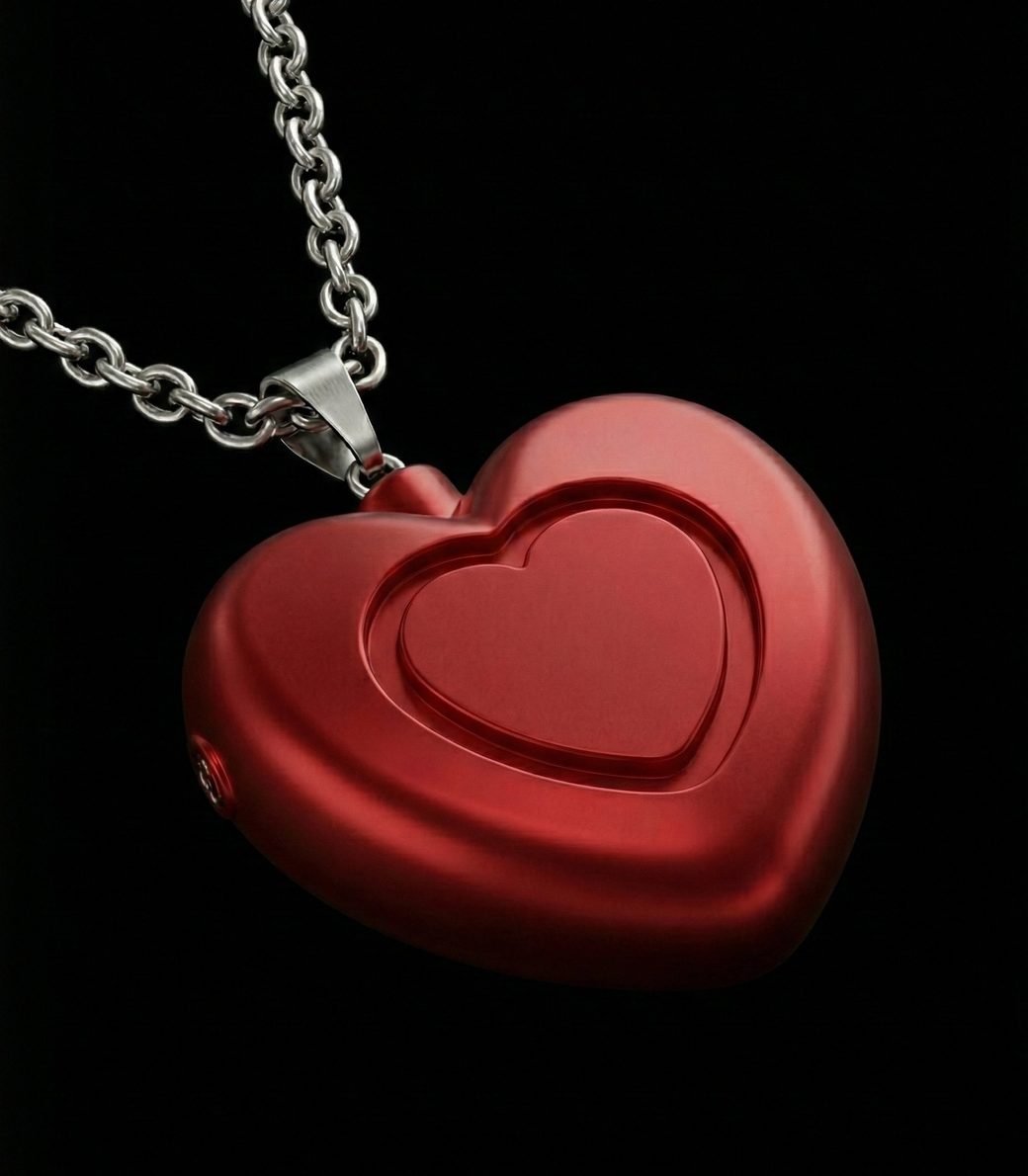 GoHeart wearable heart-shaped emergency pendant